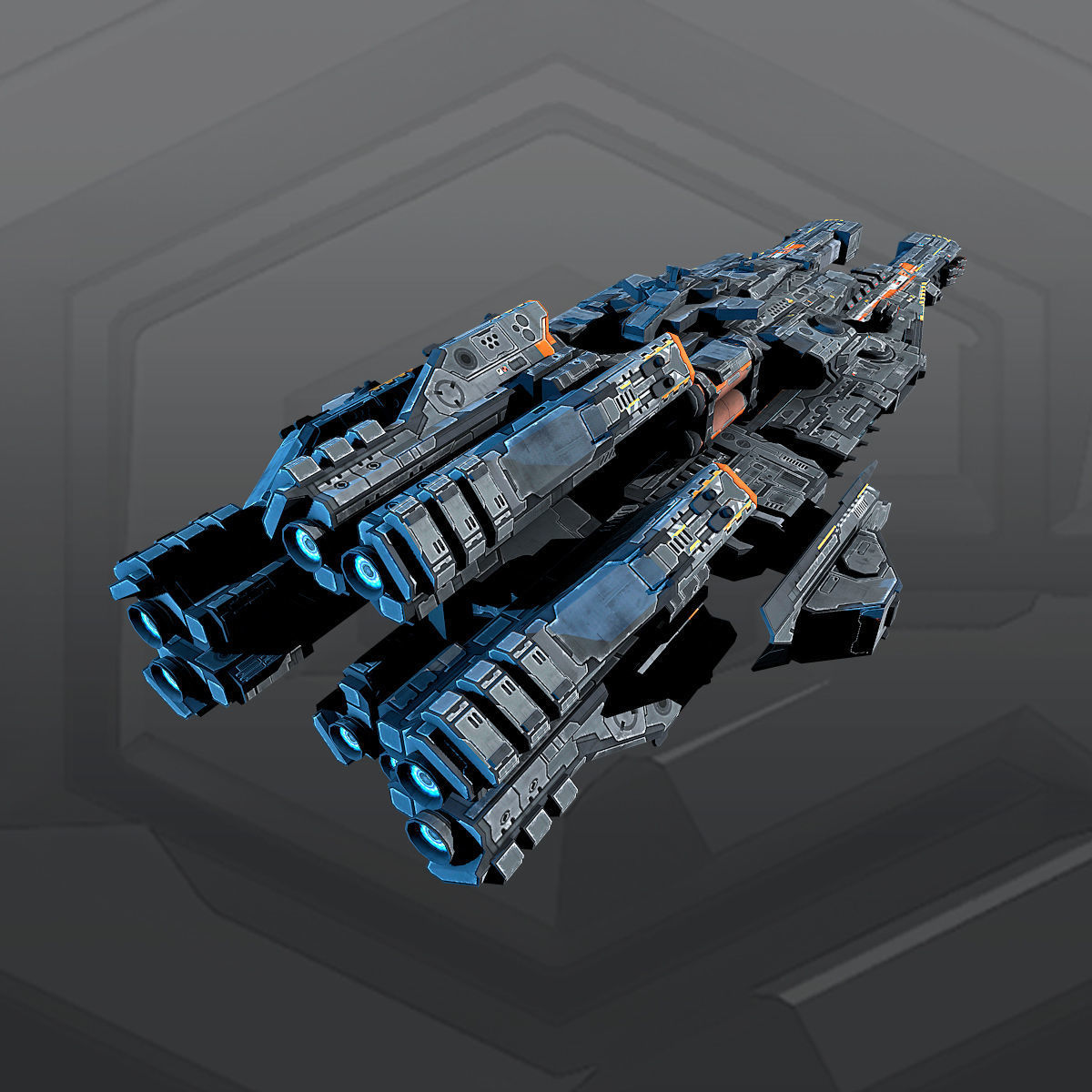 SF Dreadnought 2B Low-poly 3D model_5