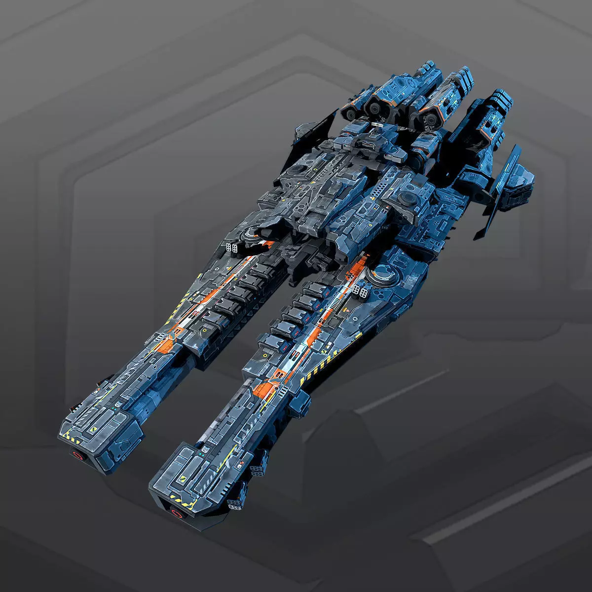SF Dreadnought 2B Low-poly 3D model_0