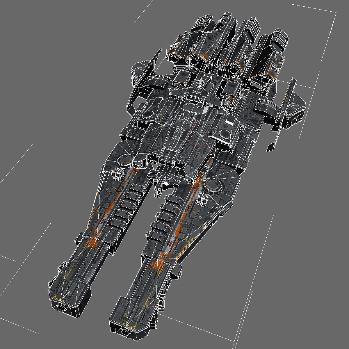 SF Dreadnought 2B Low-poly 3D model_6