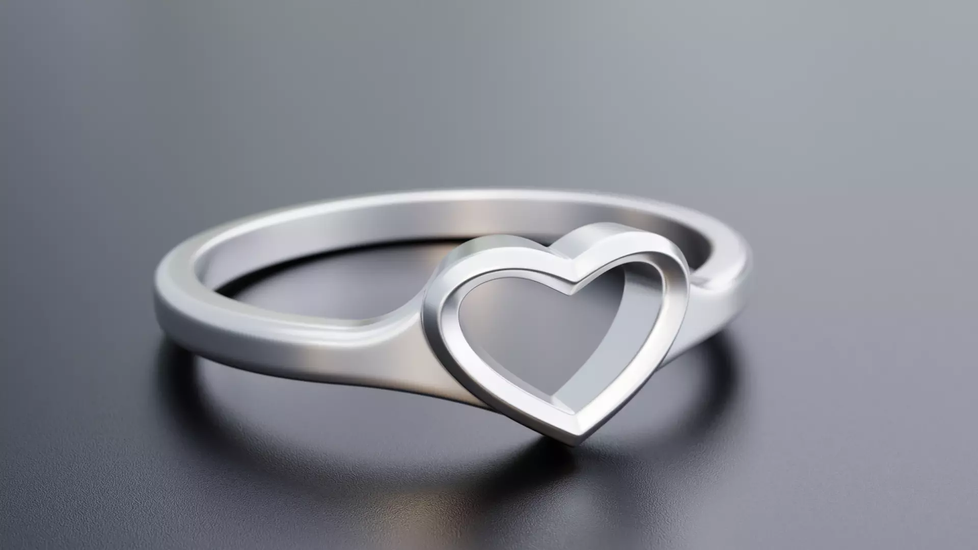 Single Heart Ring - Design-8-Open Free 3D print model