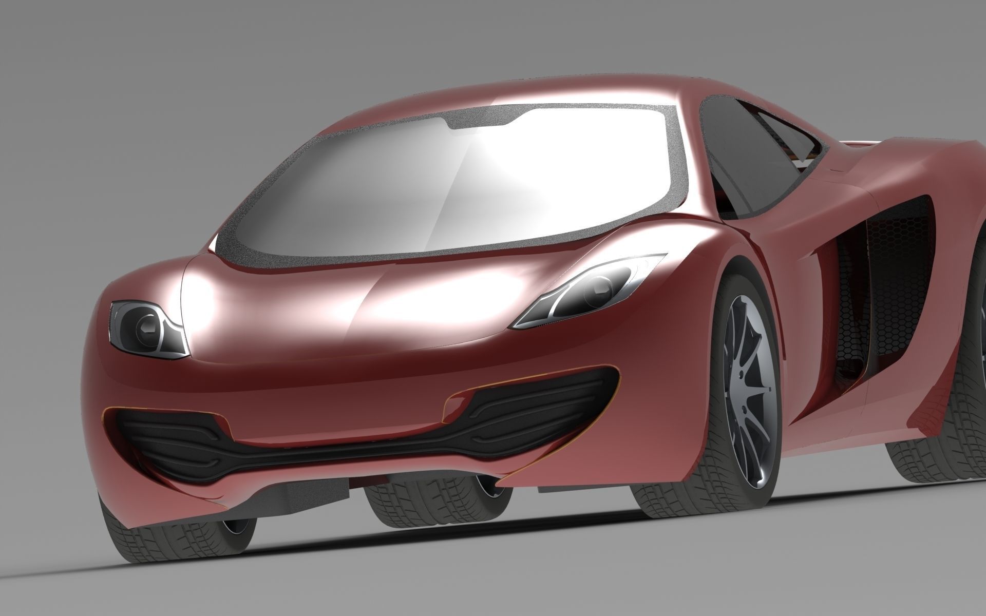 McLaren MP4 12c Car GameReady 3D Model 3D model_4