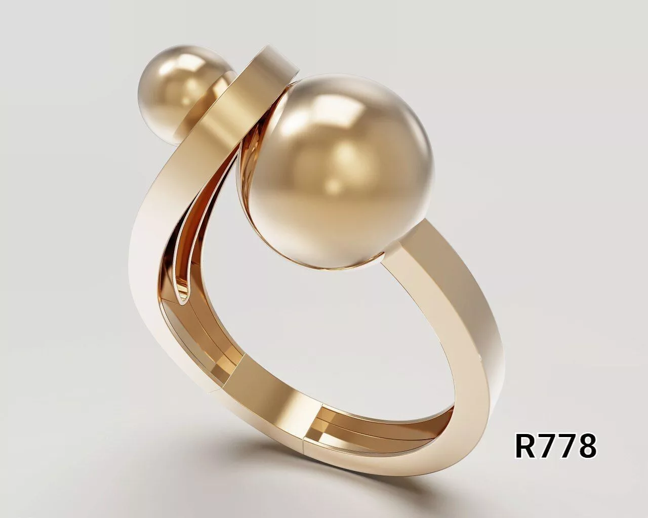 Luxurious and stylish ring 3D print model