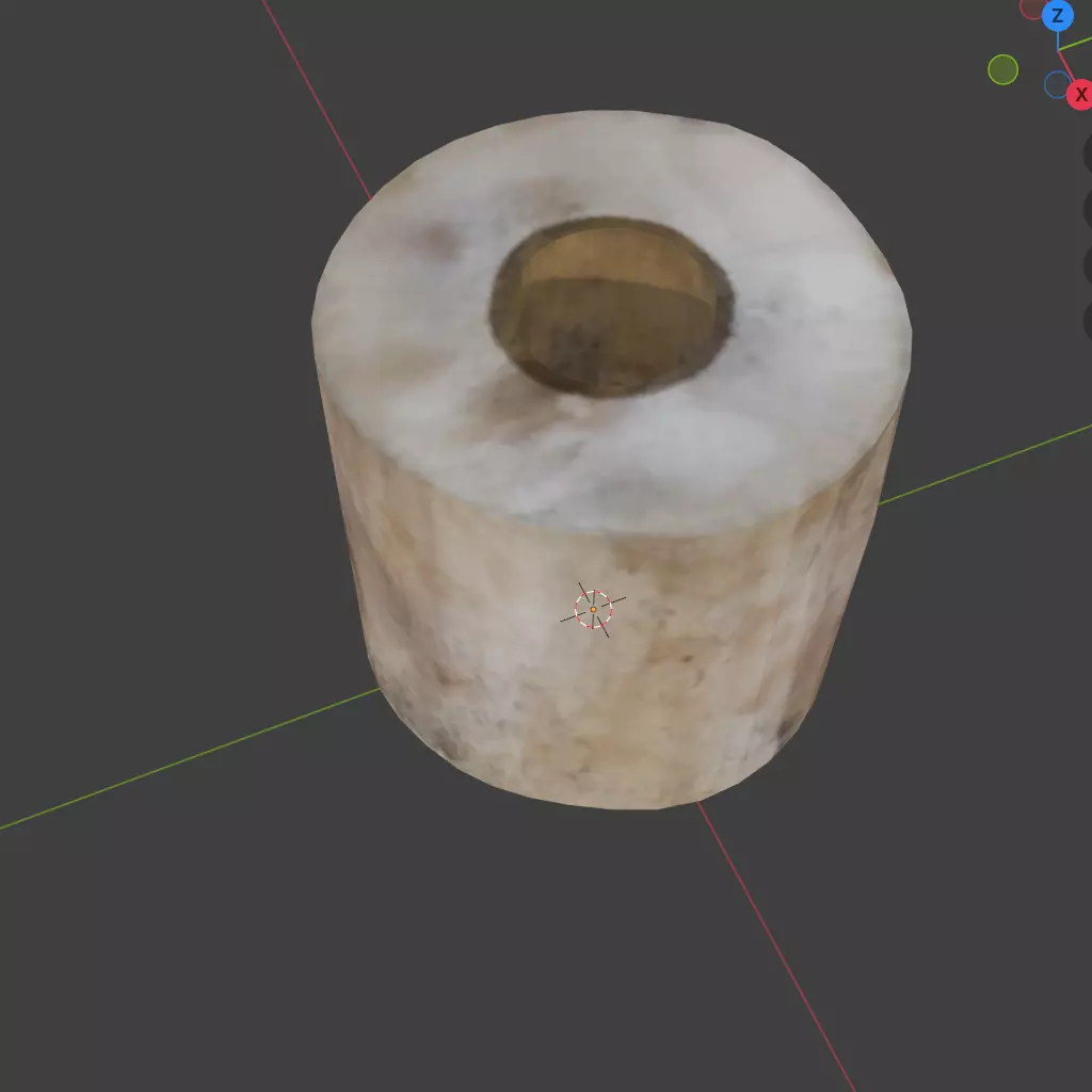 Toilet Paper Dirty Low-poly 3D model