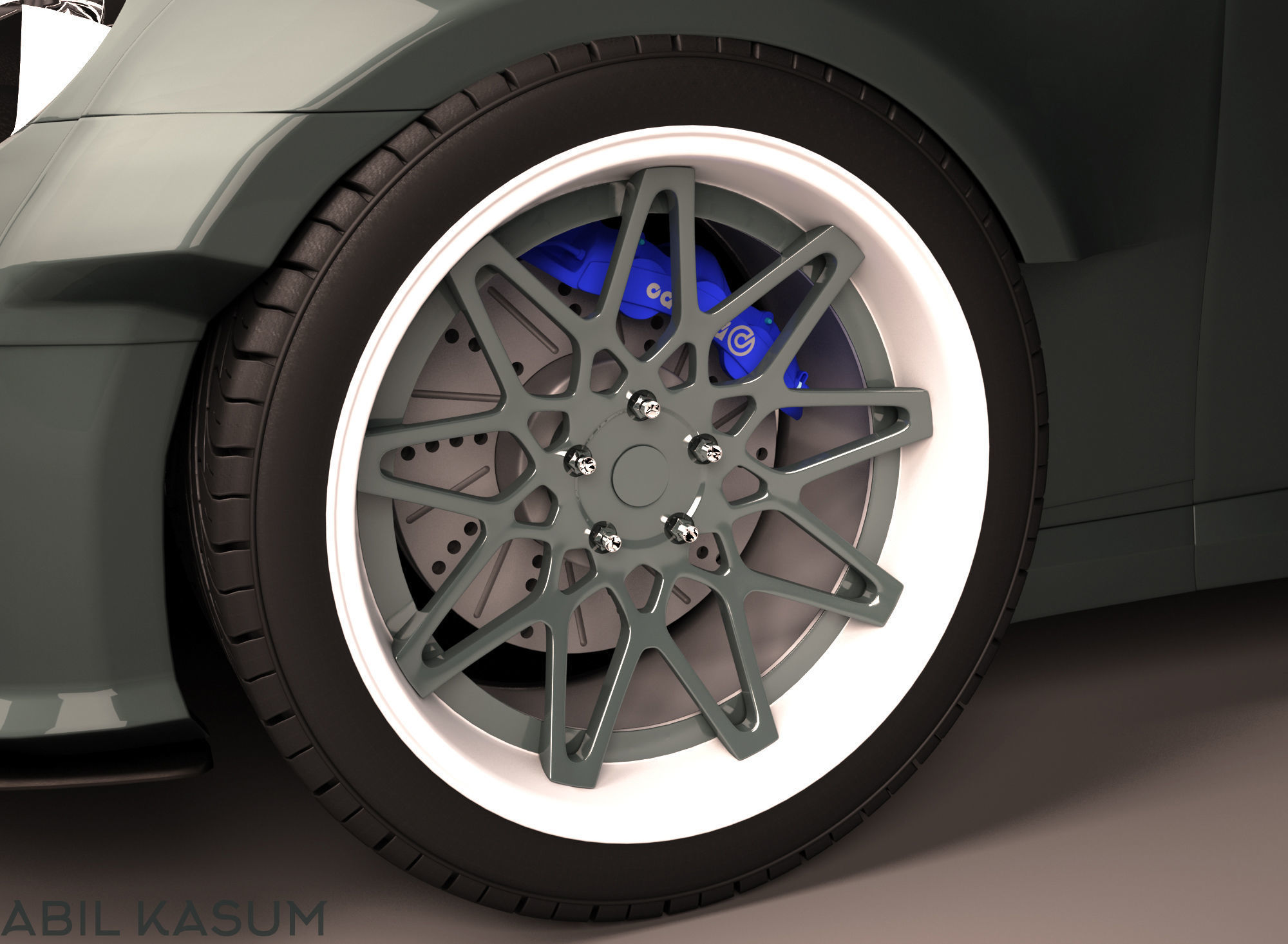 Subaru BRZ RocketBunny Low-poly 3D model_9