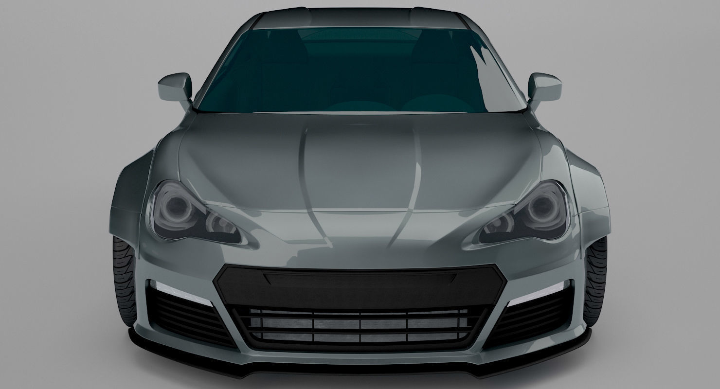Subaru BRZ RocketBunny Low-poly 3D model_2