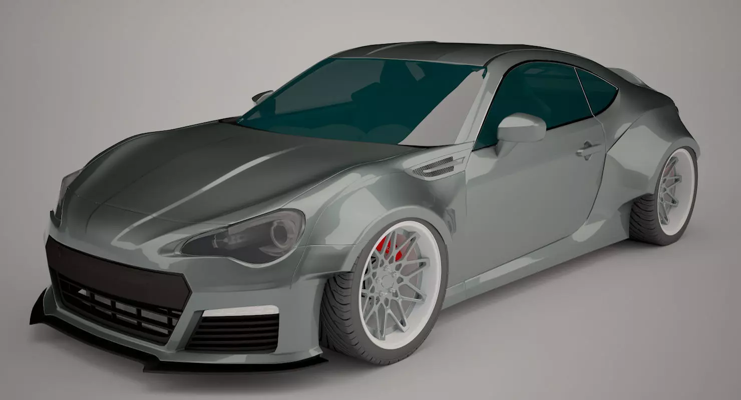 Subaru BRZ RocketBunny Low-poly 3D model_0