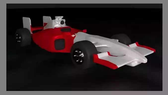 Formula 1 - White and Red 3D model
