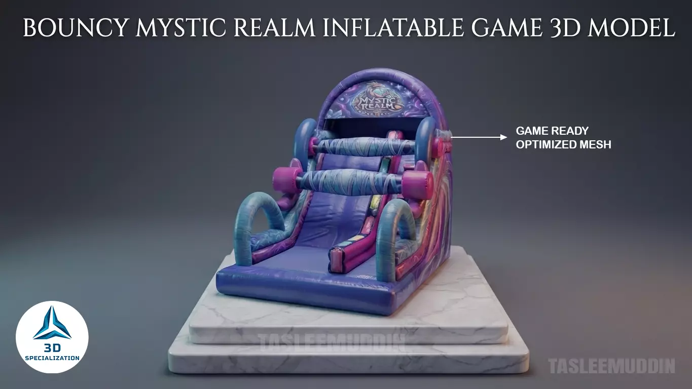 Bouncy Mystic Realm Inflatable Game 3D Model Low-poly 3D model