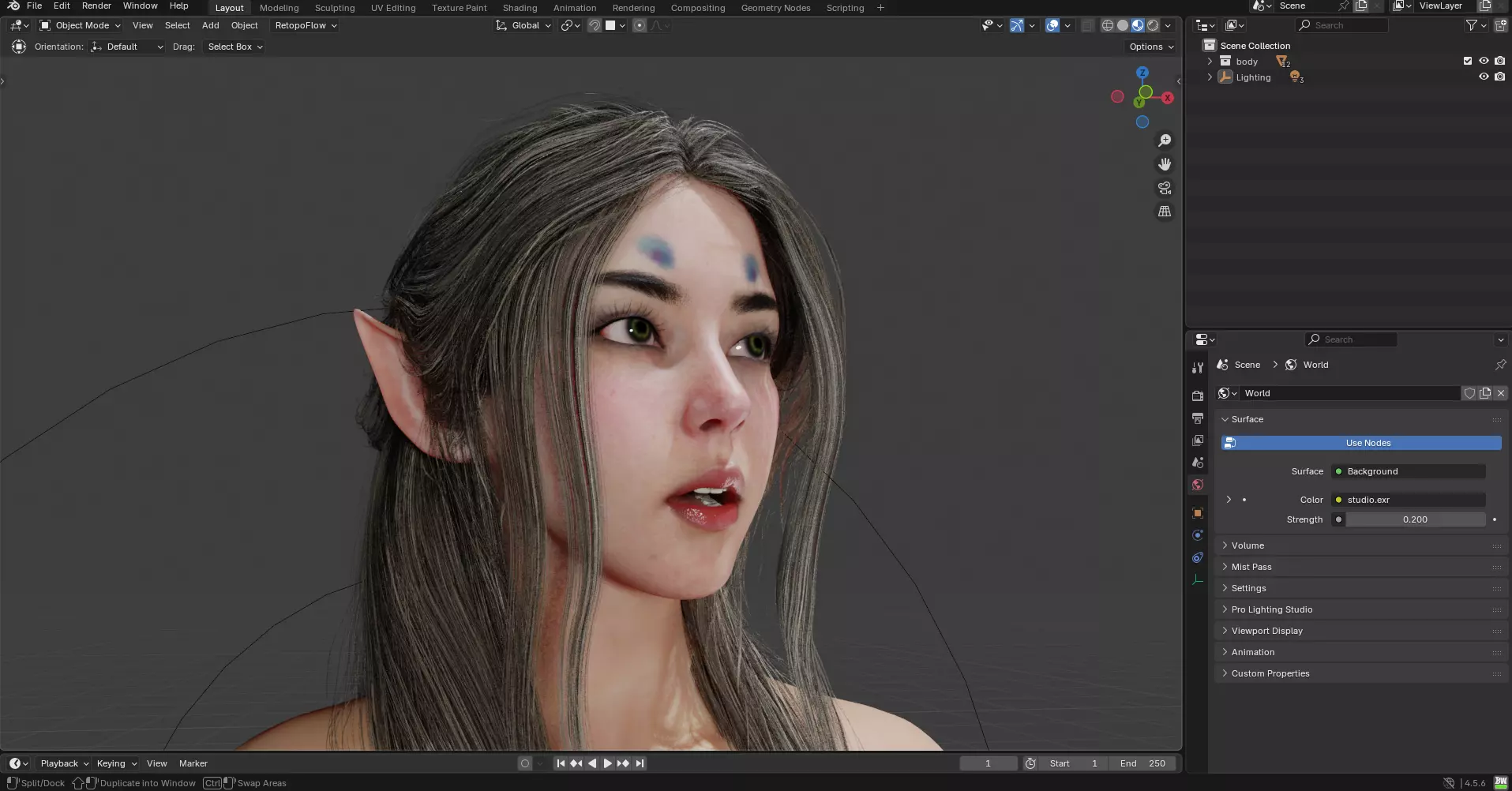Cute Fox girl pbr 8k free version Free 3D model