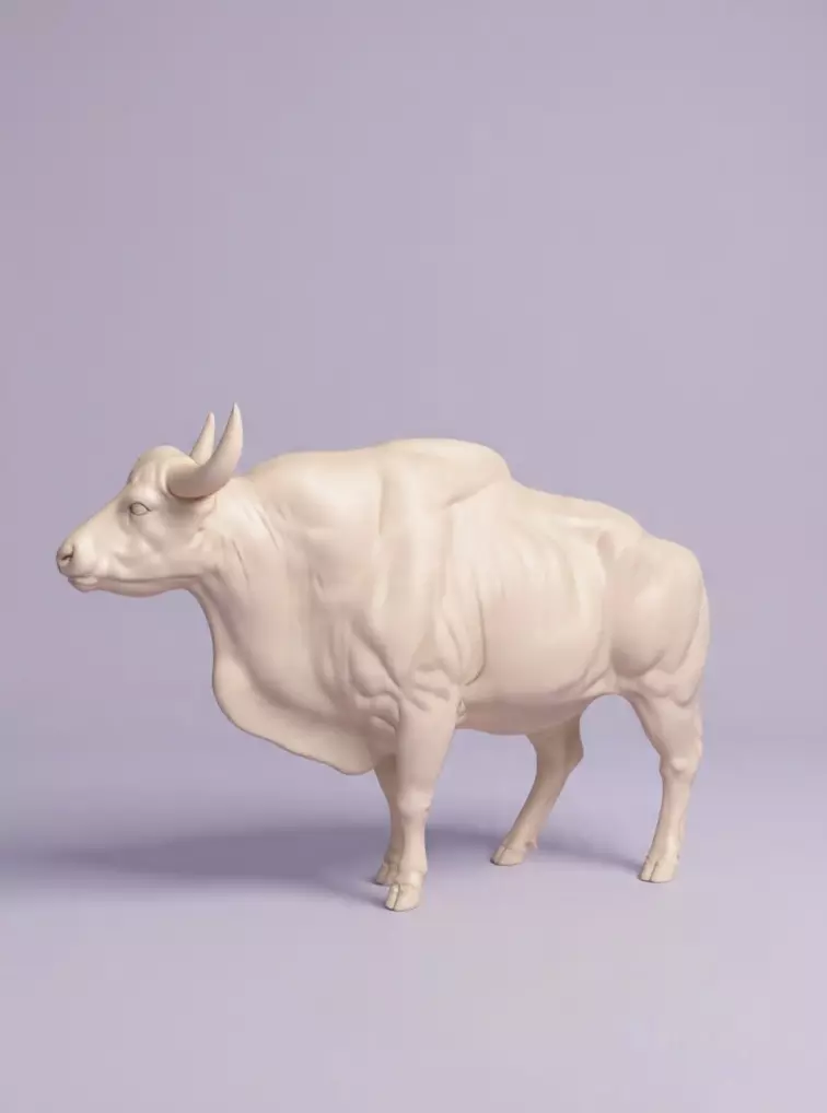 Gaur Indian bison Bos gaurus cow 3D print model 3D print model