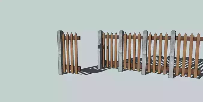 face 3d wooden fence