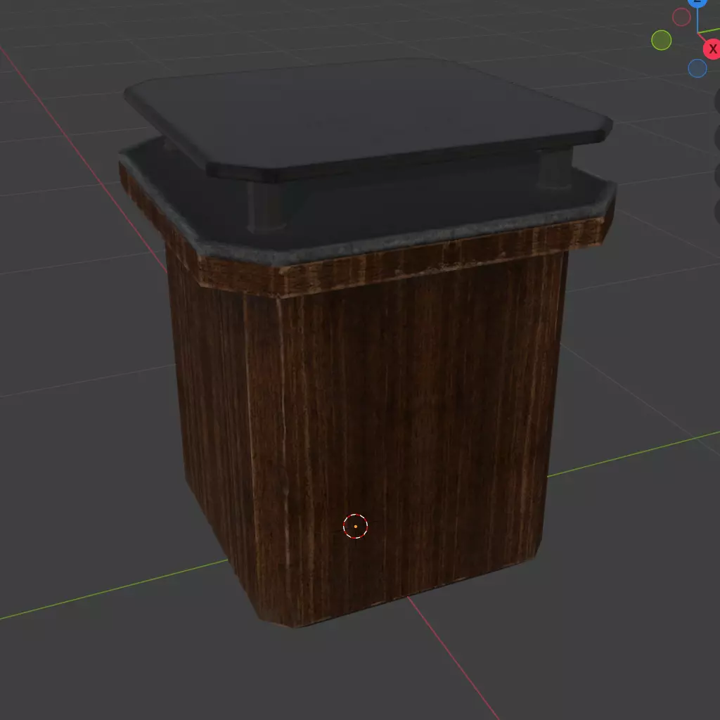 Wood Podium Lectern Low-poly 3D model