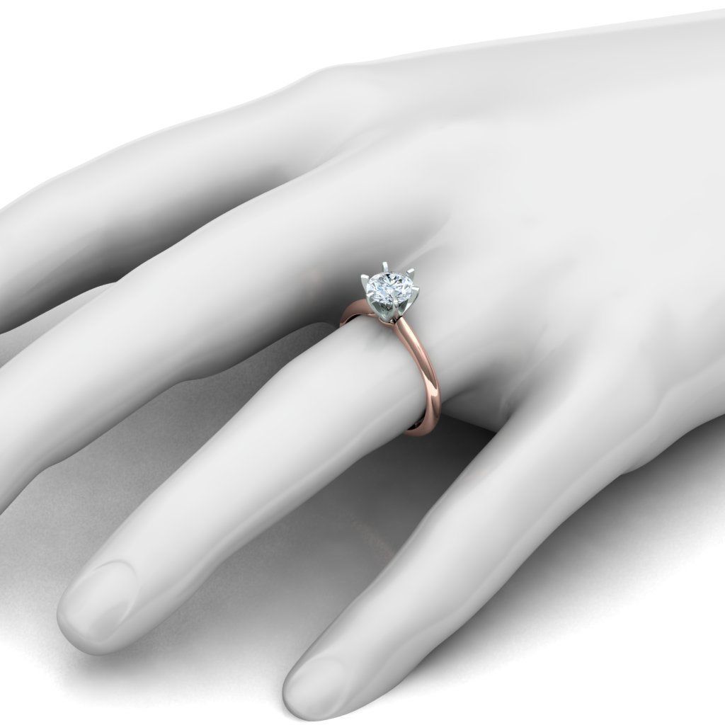 Solitaire 1ct Diamond Ring 3D Model -0198   3D print model_2
