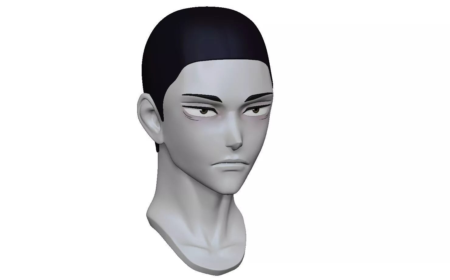 base anime head Free 3D model