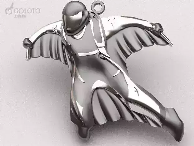 Wingsuit orignal pendant keychain 3D print model