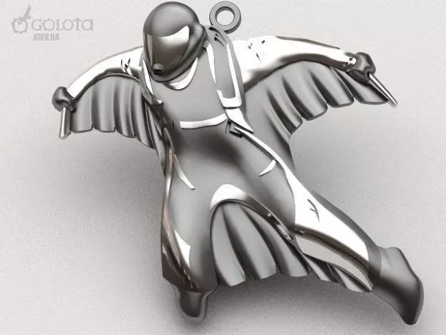 Wingsuit orignal pendant keychain 3D print model_0