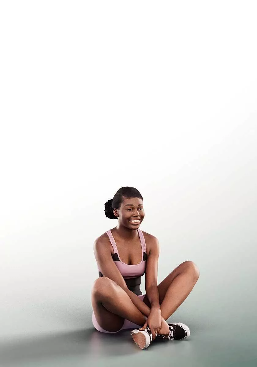 Serina - 11213 Young Woman Casual Sitting Low-poly 3D model