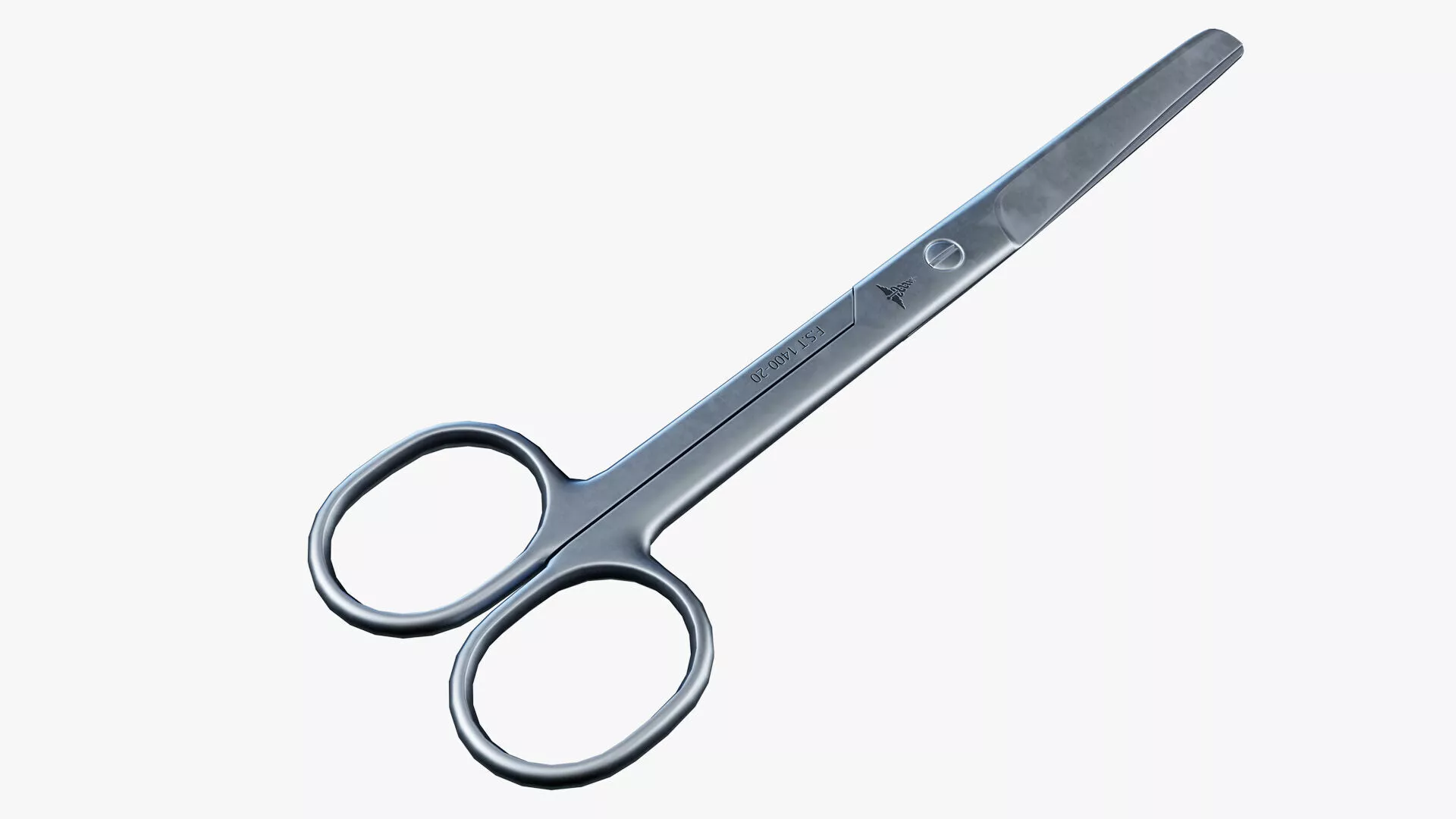 Scissors Surgical Blunt Tip Low-poly 3D model