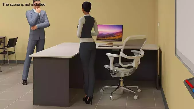 Ergonomic Mesh Office Chair 3D model 4