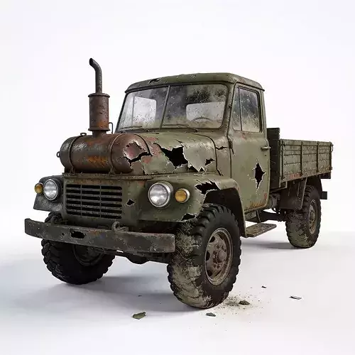 Rusted Steampunk Tactical Cargo Truck