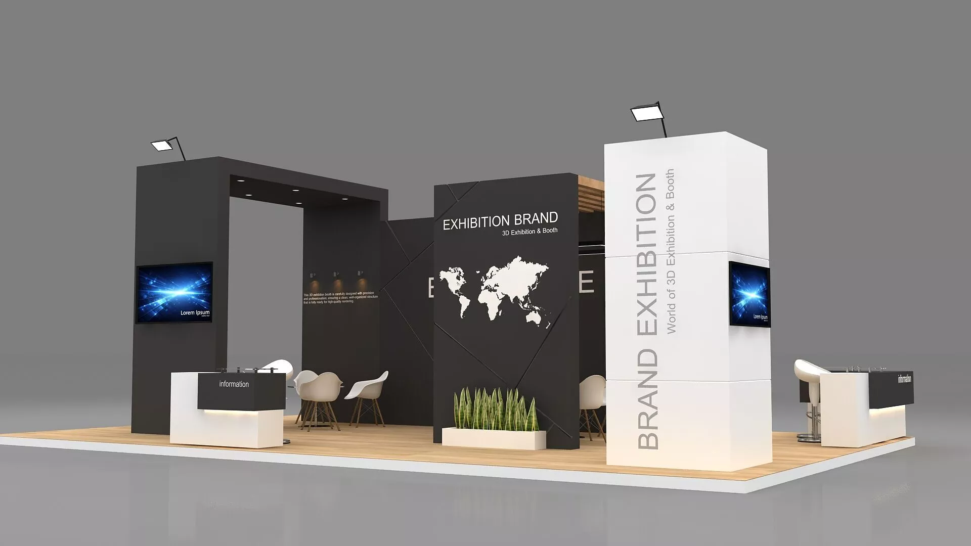booth stall stand exhibition 3D model