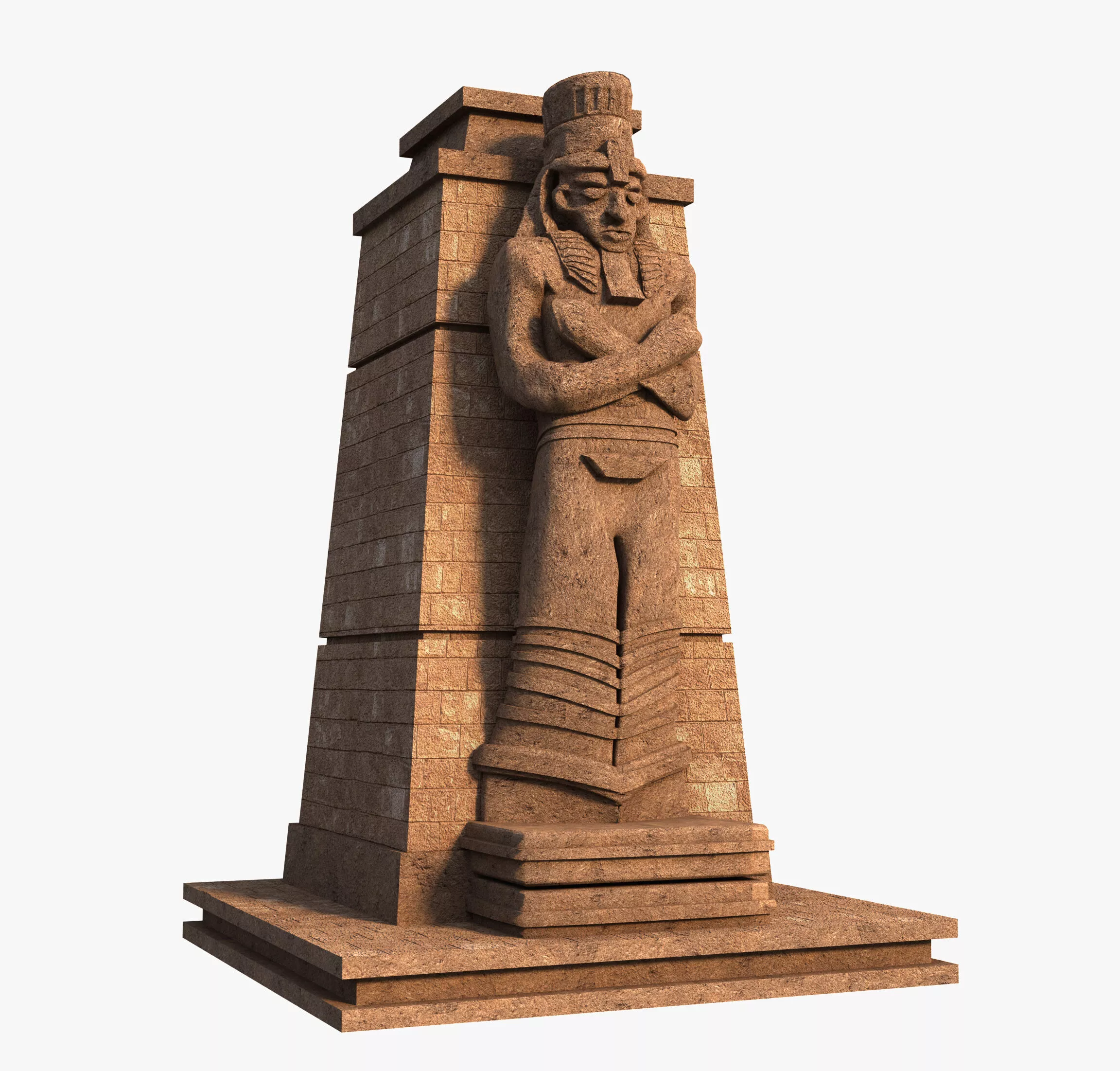 Fantasy Egyptian Statue v2 Free 3D model