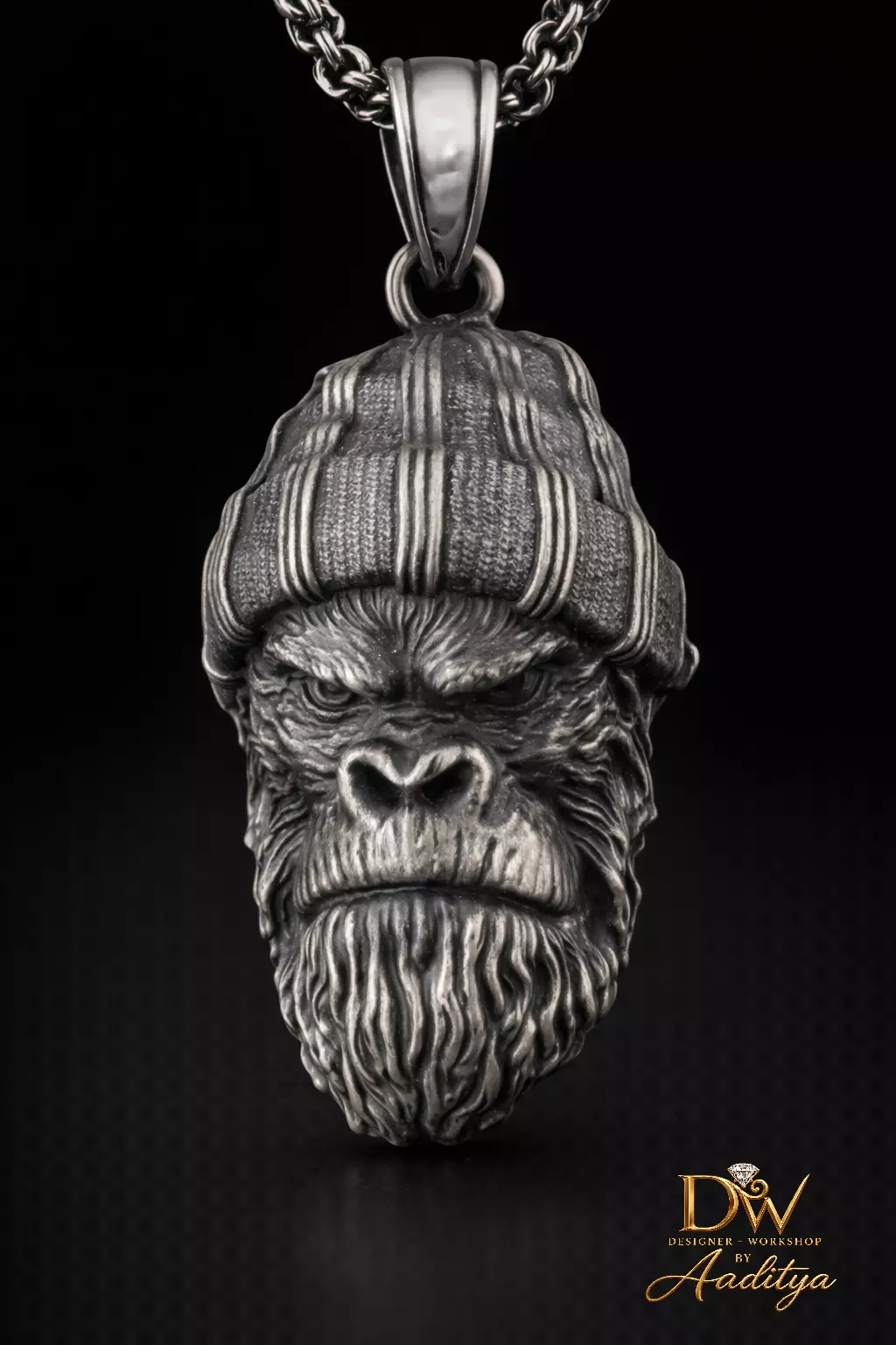 Rapper Gorilla Pendant 3D print model
