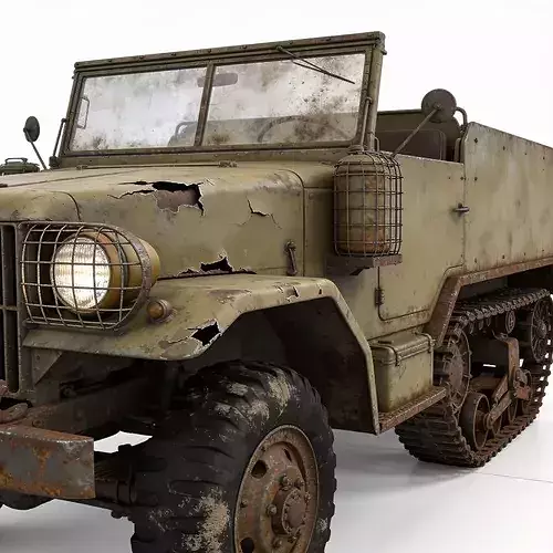 Rusted Military Half-Track