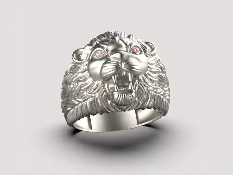 Lion ring stl file-8 3D print model