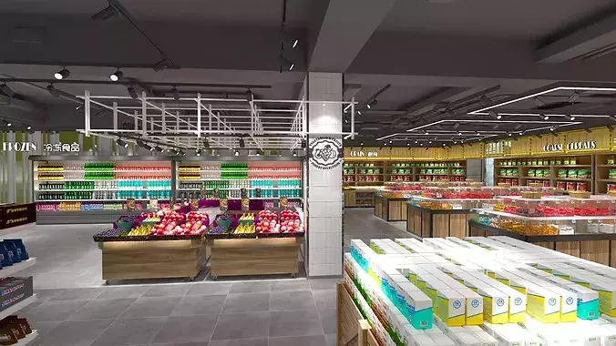 Supermarket 3D model 6