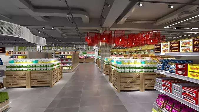 Supermarket 3D model 5