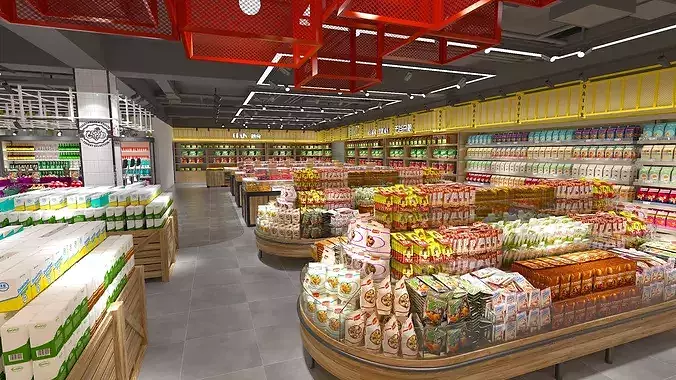 Supermarket 3D model 2