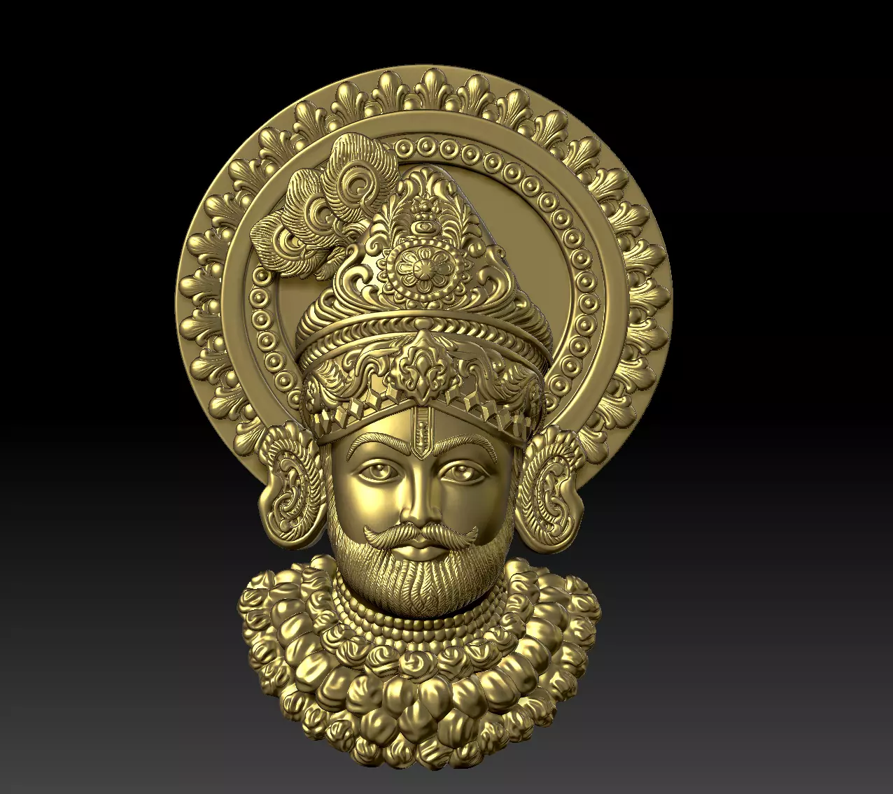 Khatushyam Ji Divine Idol 3D Model for Jewelry Manufacturing 3D print model