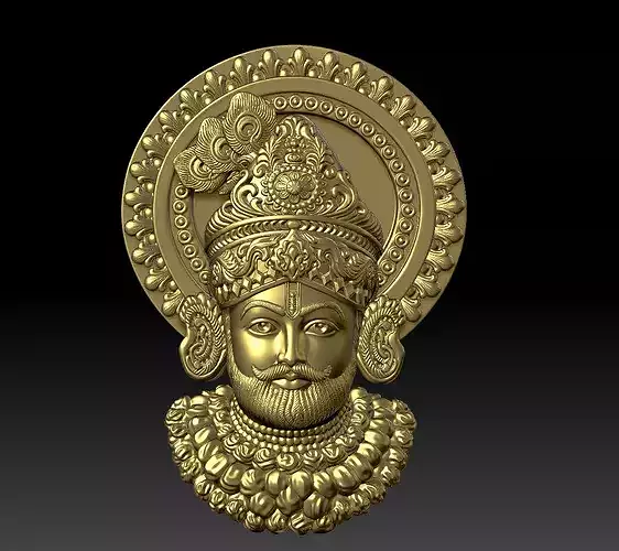 Khatushyam Ji Divine Idol 3D Model for Jewelry Manufacturing