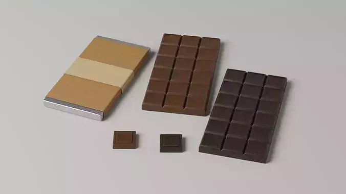 Chocolate Props Pack Low-poly 3D model