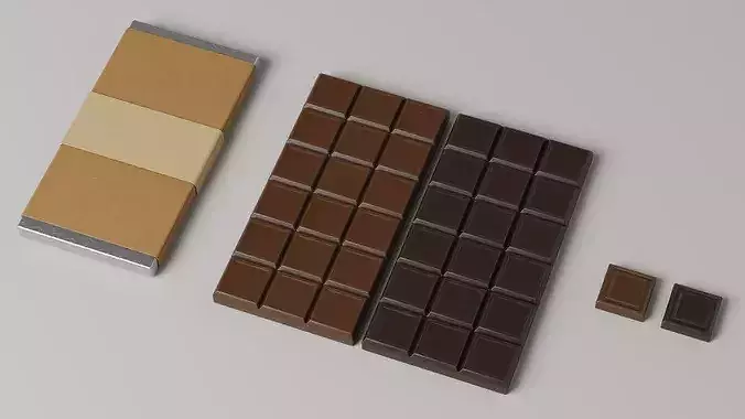 Chocolate Props Pack Low-poly 3D model 7