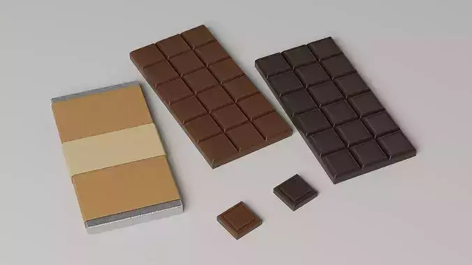 Chocolate Props Pack Low-poly 3D model 2