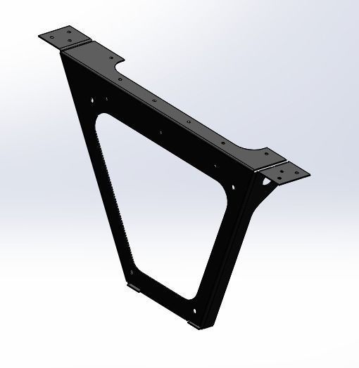 Sphere front bumper bracket 3D model_0
