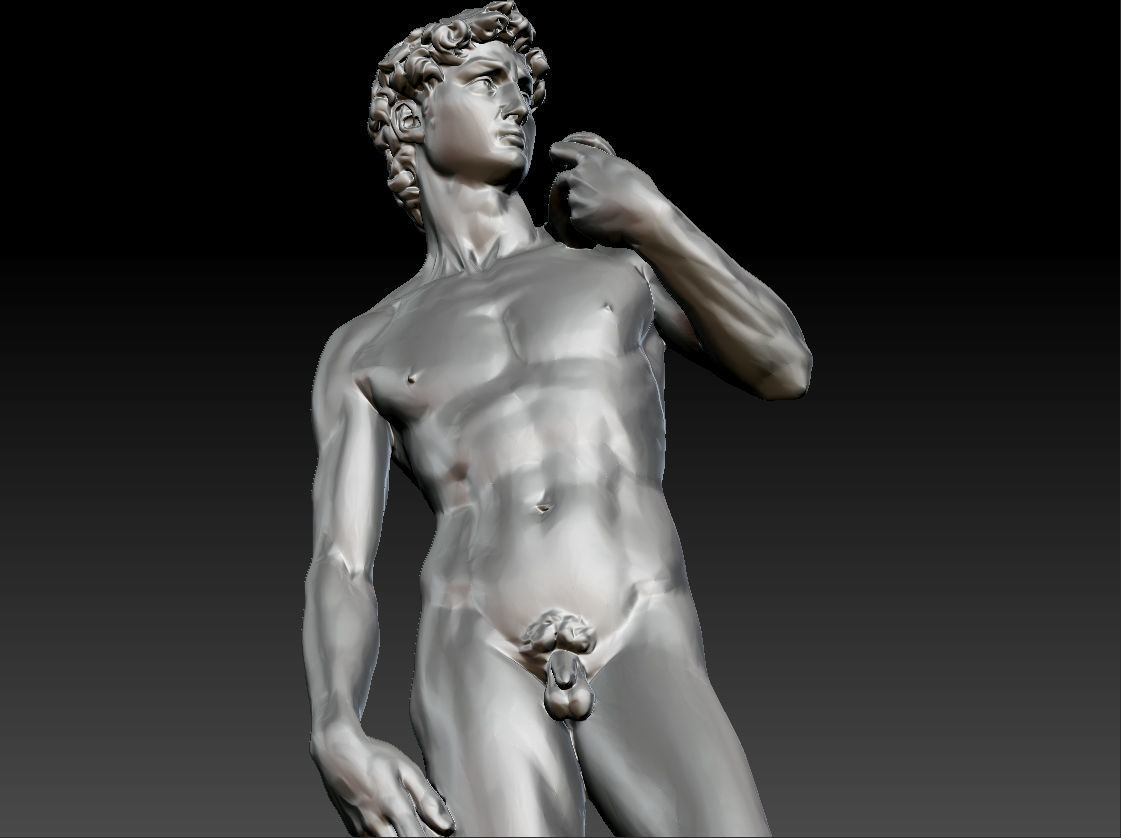 David by Michelangelo Classic Statue 3D print model_6