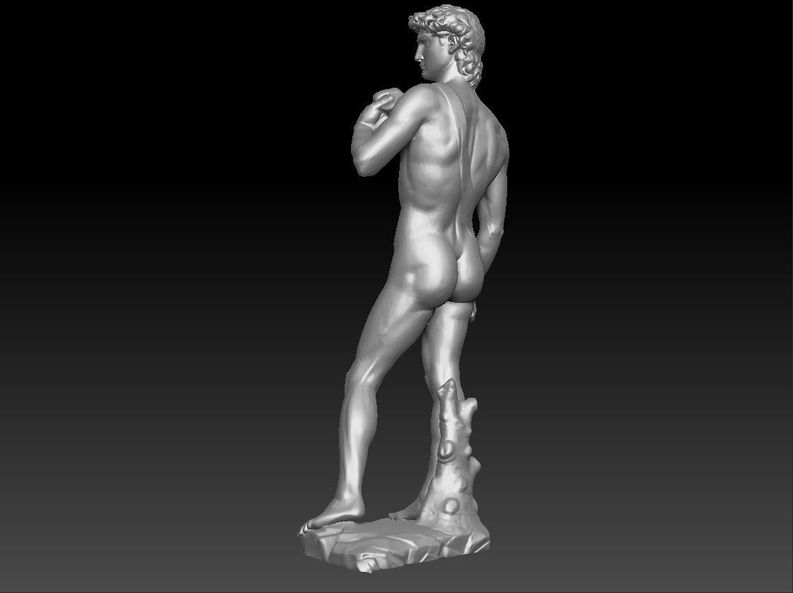 David by Michelangelo Classic Statue 3D print model_13