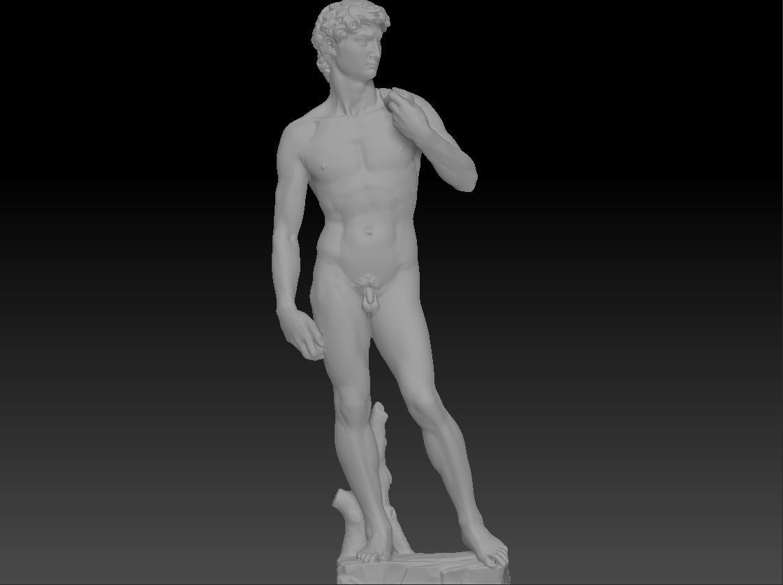 David by Michelangelo Classic Statue 3D print model_23
