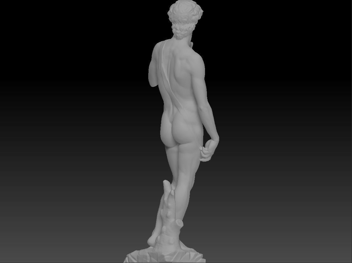 David by Michelangelo Classic Statue 3D print model_21