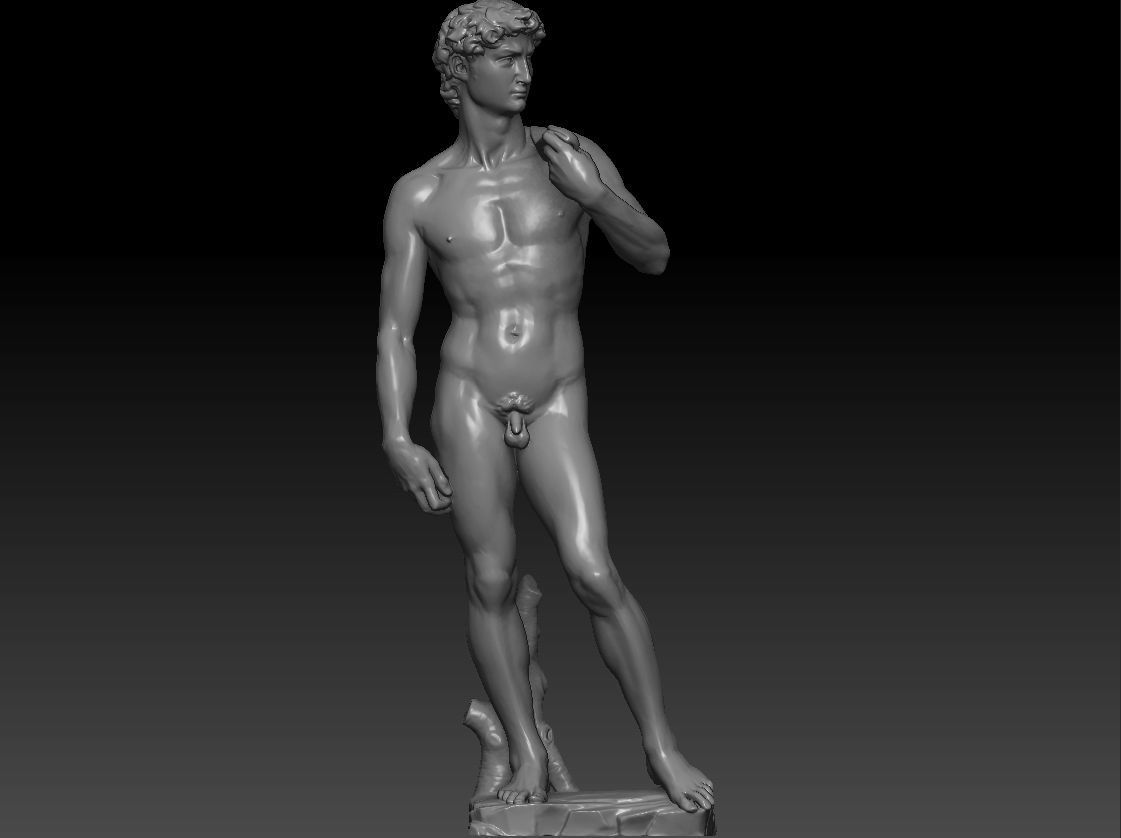 David by Michelangelo Classic Statue 3D print model_18