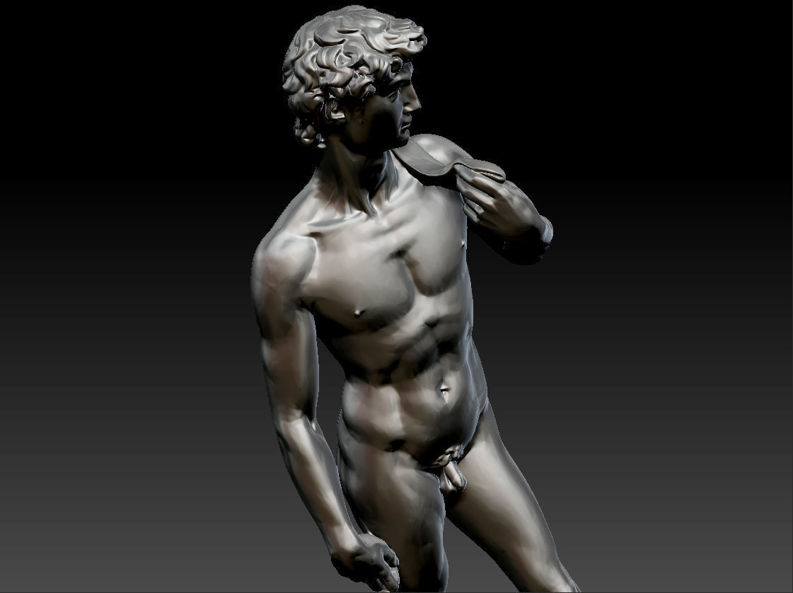 David by Michelangelo Classic Statue 3D print model_4