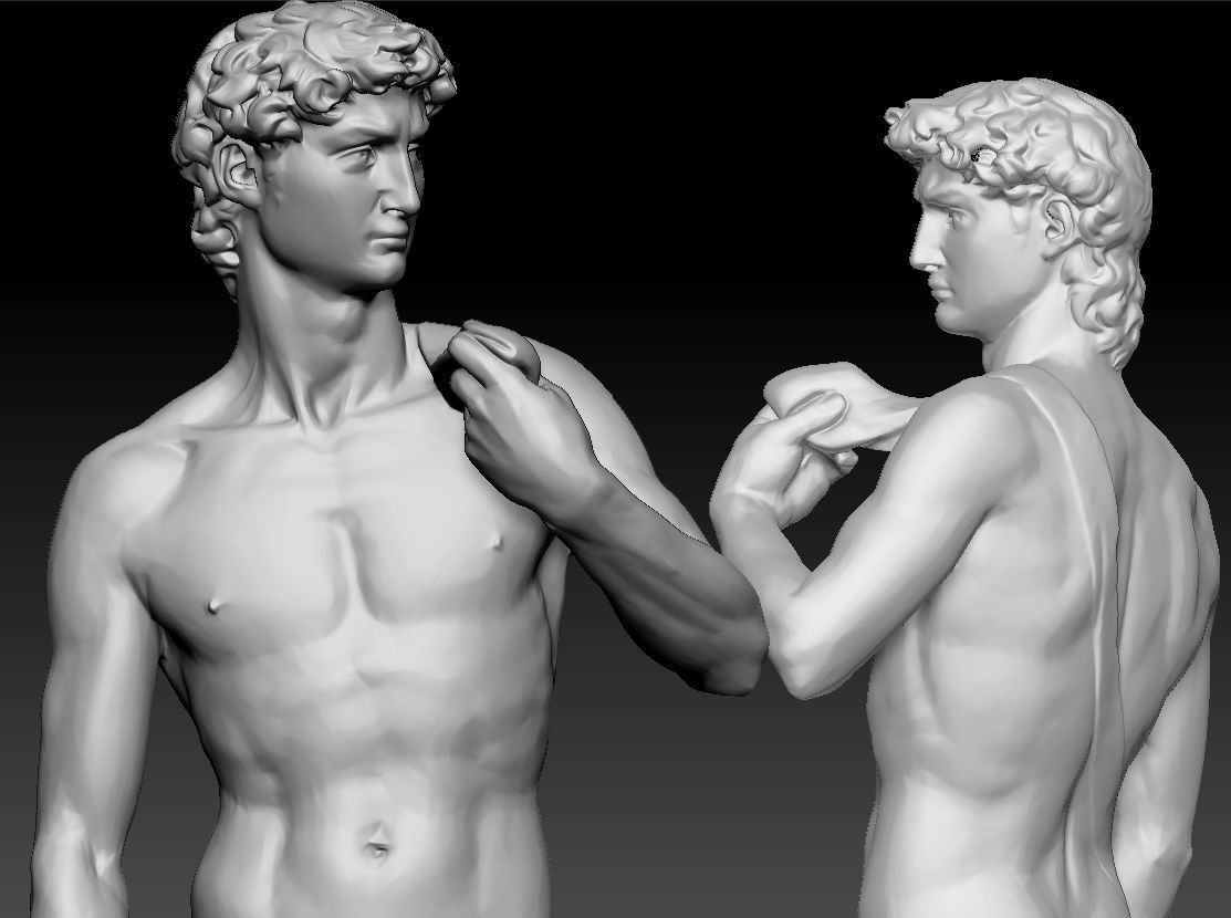 David by Michelangelo Classic Statue 3D print model_0
