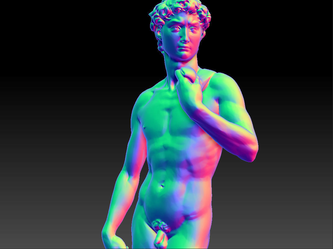 David by Michelangelo Classic Statue 3D print model_9