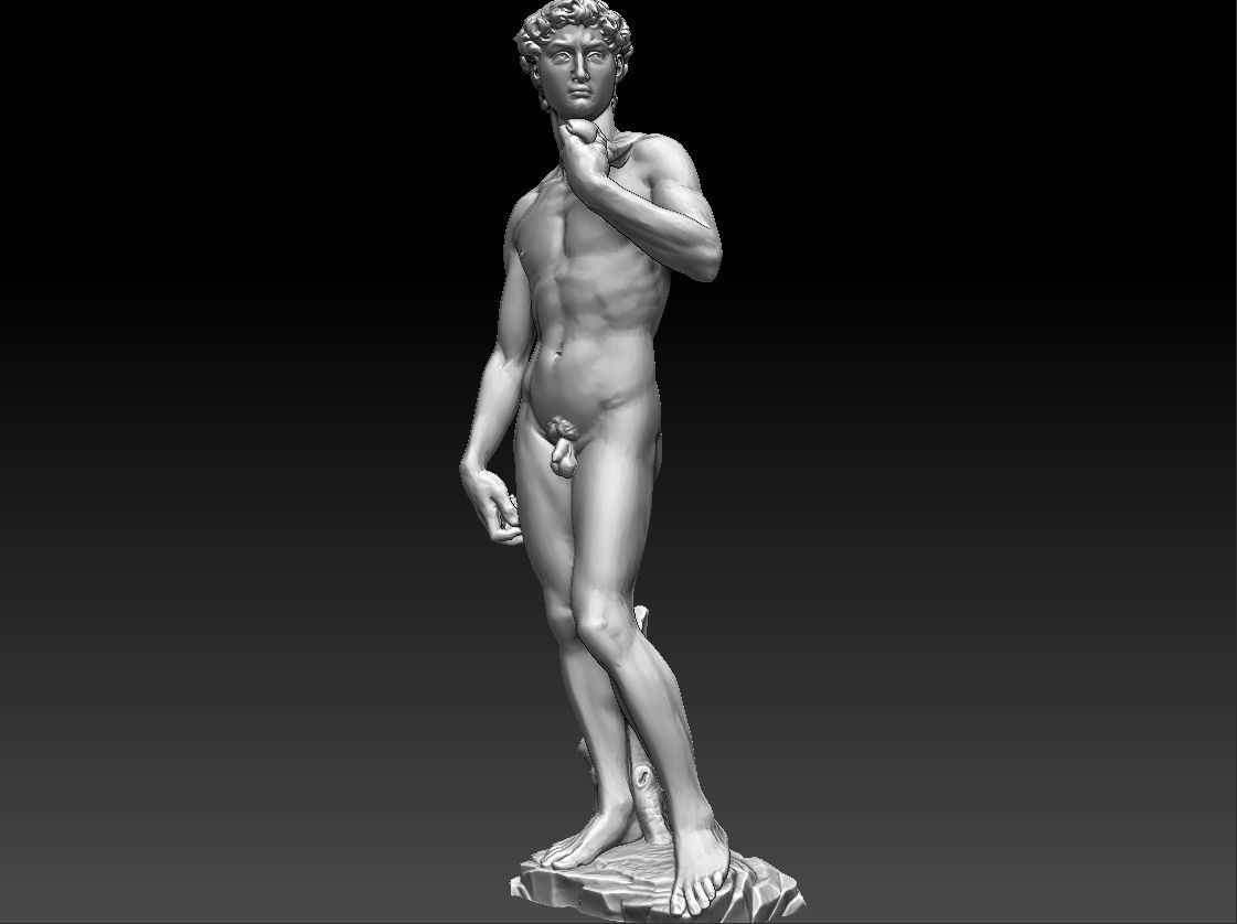David by Michelangelo Classic Statue 3D print model_1