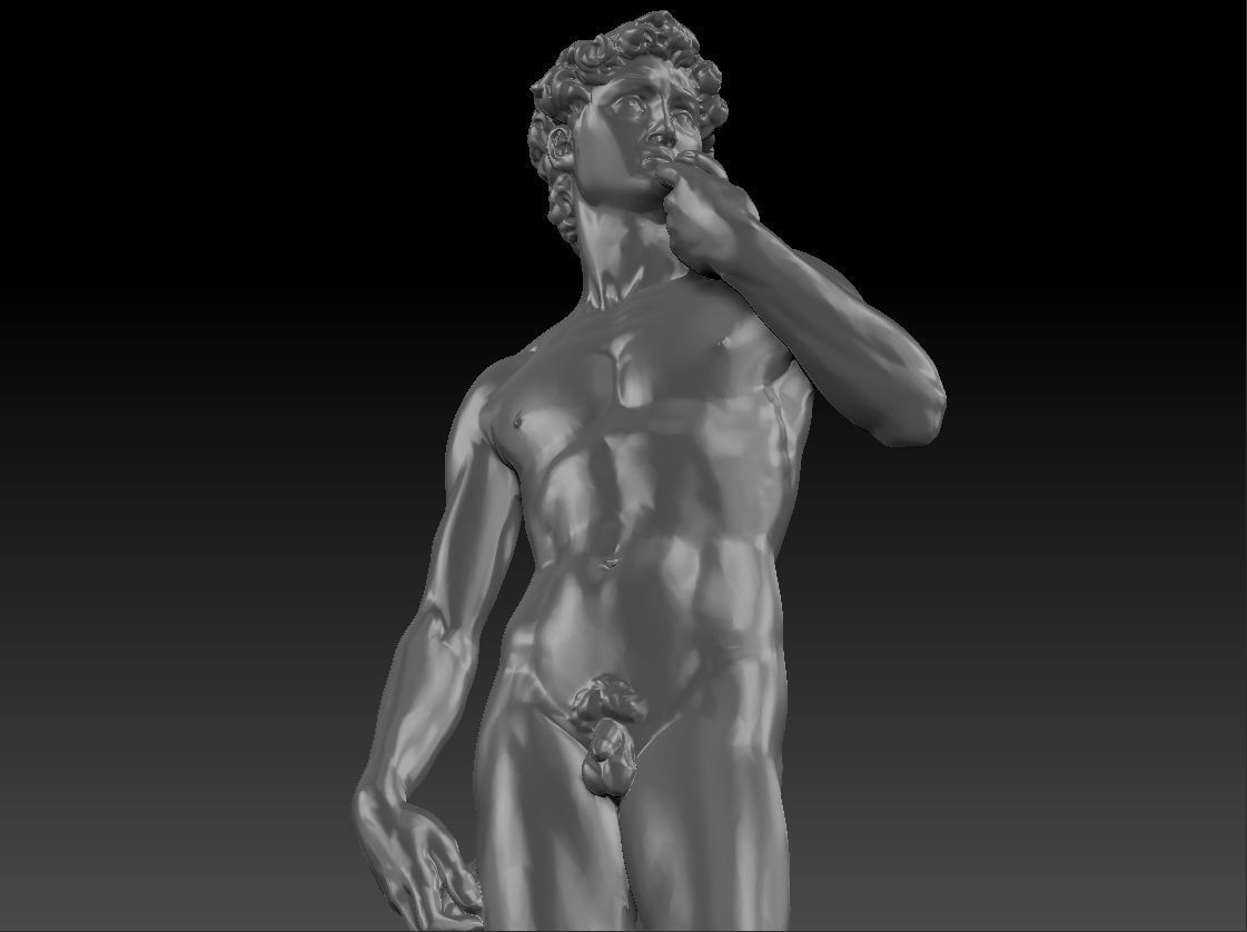 David by Michelangelo Classic Statue 3D print model_8