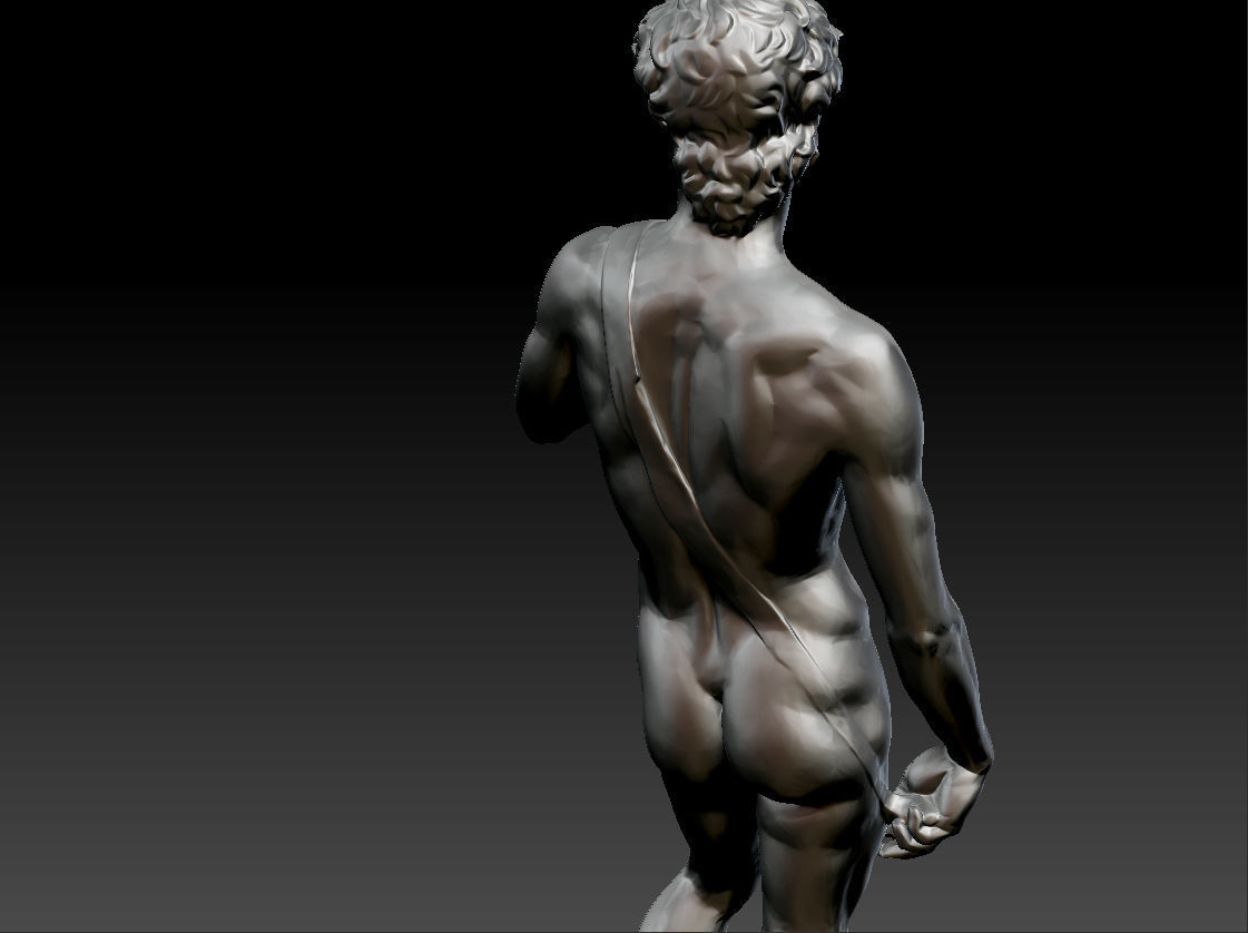 David by Michelangelo Classic Statue 3D print model_24