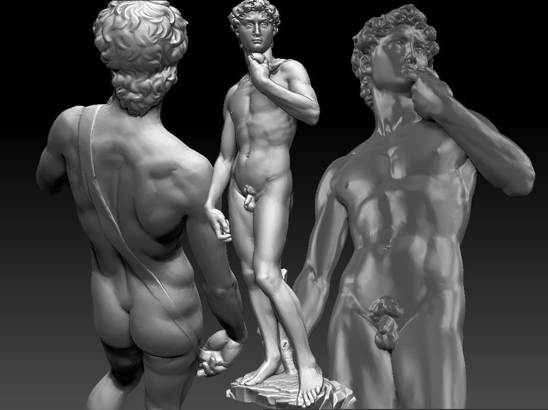 David by Michelangelo Classic Statue 3D print model_2